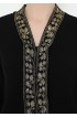 Lyne Halim Blouse Kutubaru Bordir, Hitam 8290
